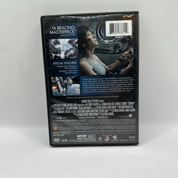 Gravity Sandra Bullock George Clooney Warner Bros DVD 2013 PG-13 Space SciFi - Picture 3 of 4